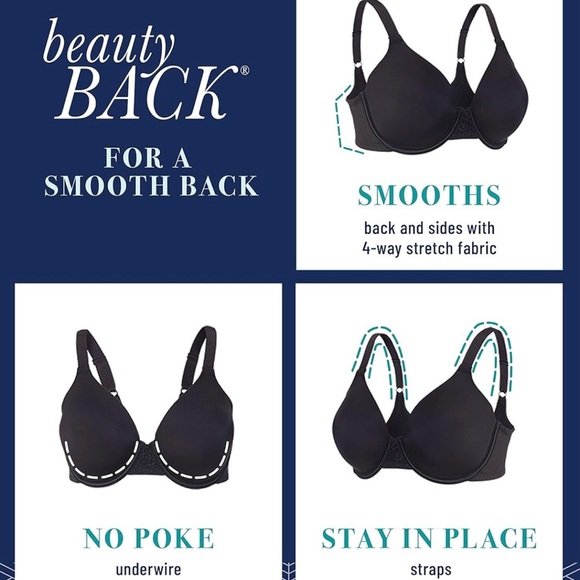 Vanity Fair Full Figure Beauty Back Smoothing Bra, Beige Size 42D - Picture 11 of 12